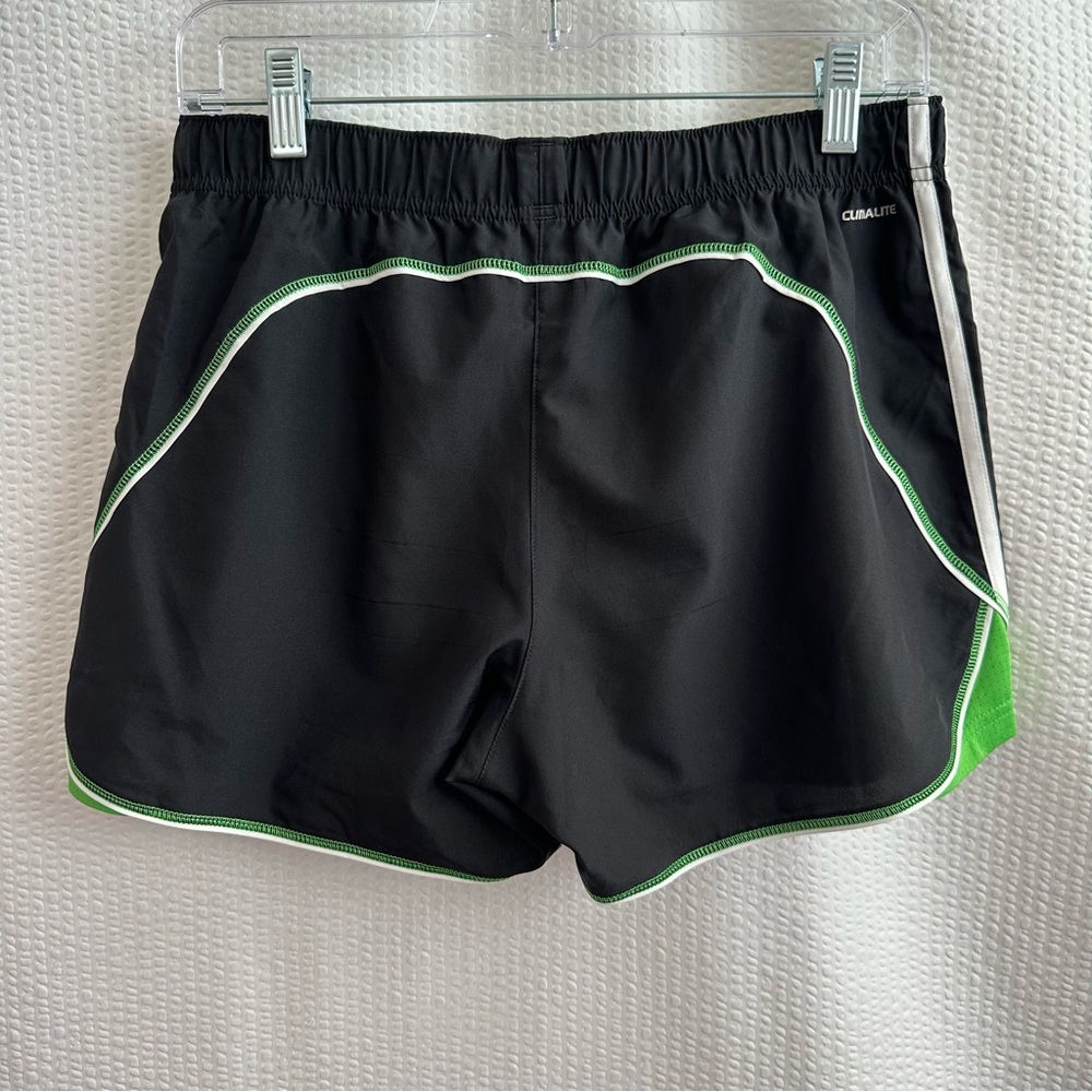 Adidas Women's Black Green White Athletic Running Shorts Size: Medium - Picture 2 of 3